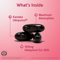 Jarrow Formulas QH-Absorb ubiquinol heart-health visual suggests cardiovascular support