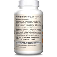 Quercetin bottle stored in cabinet for easy access