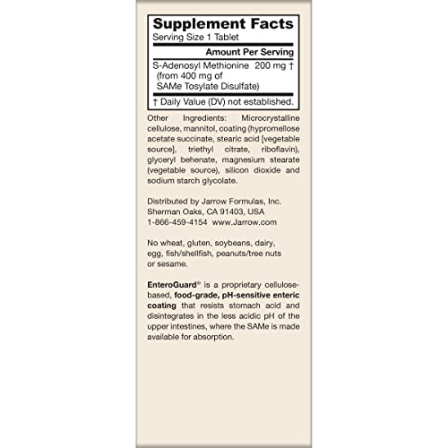 Jarrow Formulas SAMe 200 mg tablet texture close-up hints high potency