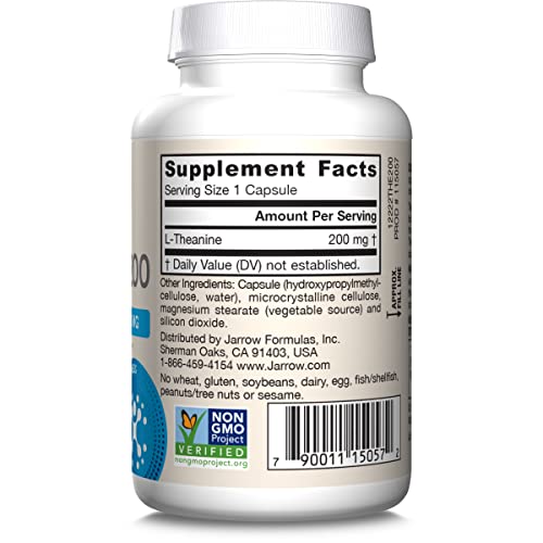 Nightstand scene with Jarrow Theanine 200mg promotes wind-down routines