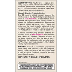 Women-focused imagery of Fem-Dophilus for vaginal and urinary support