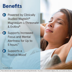 Jarrow MagMind close-up highlights Magtein and enXtra ingredients for mental energy.