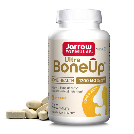 Jarrow Ultra BoneUp bottle showing MK-7 and silicon on the label