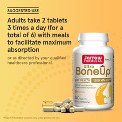 Close-up of Ultra BoneUp tablets for easy swallowing