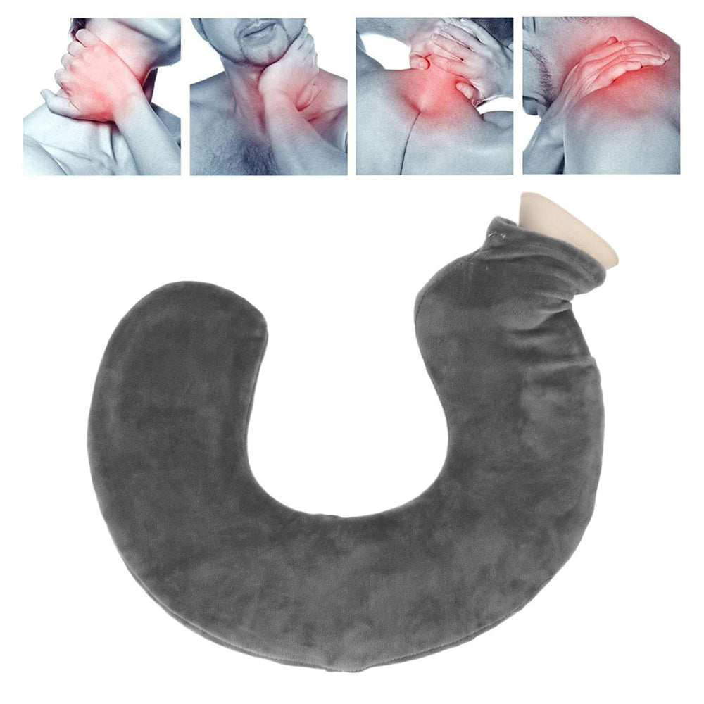 Jauarta U-Shaped Hot Water Bottle with splash-proof lip prevents spills.