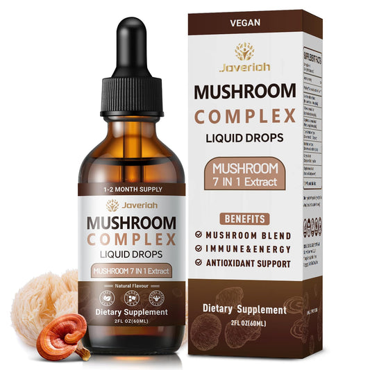 Javeriah Mushroom Complex bottle front view for daily vitality