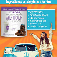 Jay Robb Whey Isolate 5 lb tub ready for keto-friendly routines.