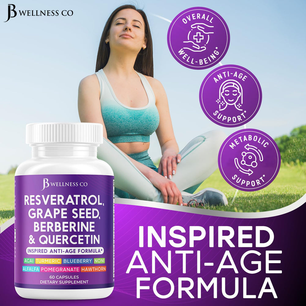 Berberine capsules from JB Wellness Co for daily wellness support.