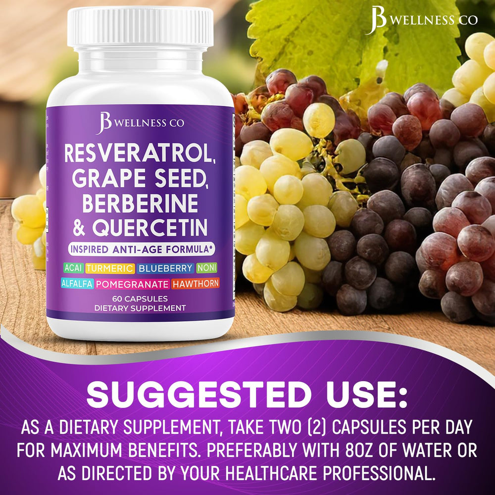 JB Wellness Co Acai extract capsules showcase berry polyphenols for daily vitality.