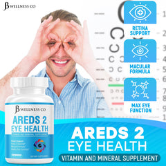 JB Wellness Co AREDS2 blue light protection shown for screen time relief