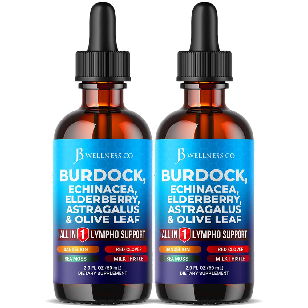 JB Wellness Co Burdock Drainage Drops bottle with dropper for easy dosing