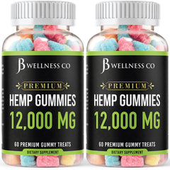JB Wellness Co hemp gummies 2-pack box offering convenient daily support.