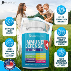 JB Wellness Co Immune Support bottle front shows 180-count value in a 3-pack.