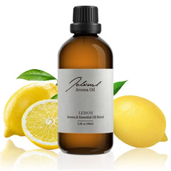 JCLOUD Lemon essential oil bottle close-up for pure aromatherapy diffusion.