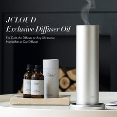 JCLOUD The 1 Way Diffuser Oil base notes—amber and musk provide comforting warmth.