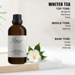 JCLOUD White Tea diffuser mist delivering a refreshing spa-like ambiance.