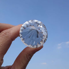 JDFlying clear quartz wand light-catching facets