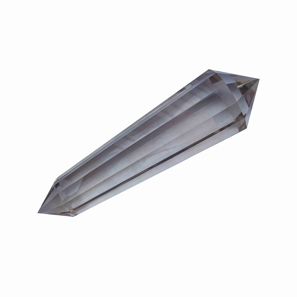 jdflying Smoky quartz Vogel wand, 7cm, ideal for focused meditation and grounding.