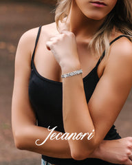Jecanori silver-tone finish pairs with casual and dressy looks.