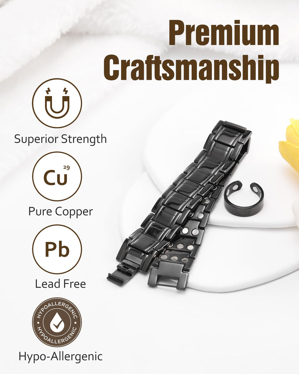 Jecanori open-end design allows easy size adjustment for many wrists.