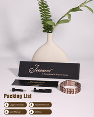 Jecanori open-ended bracelet fits a range of wrist sizes comfortably