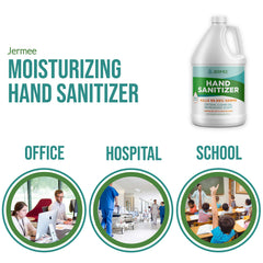 JERMEE crystal clear gel for fast, non-sticky sanitization.