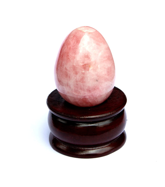 Jet International rose quartz egg 2 inch for love and balance.