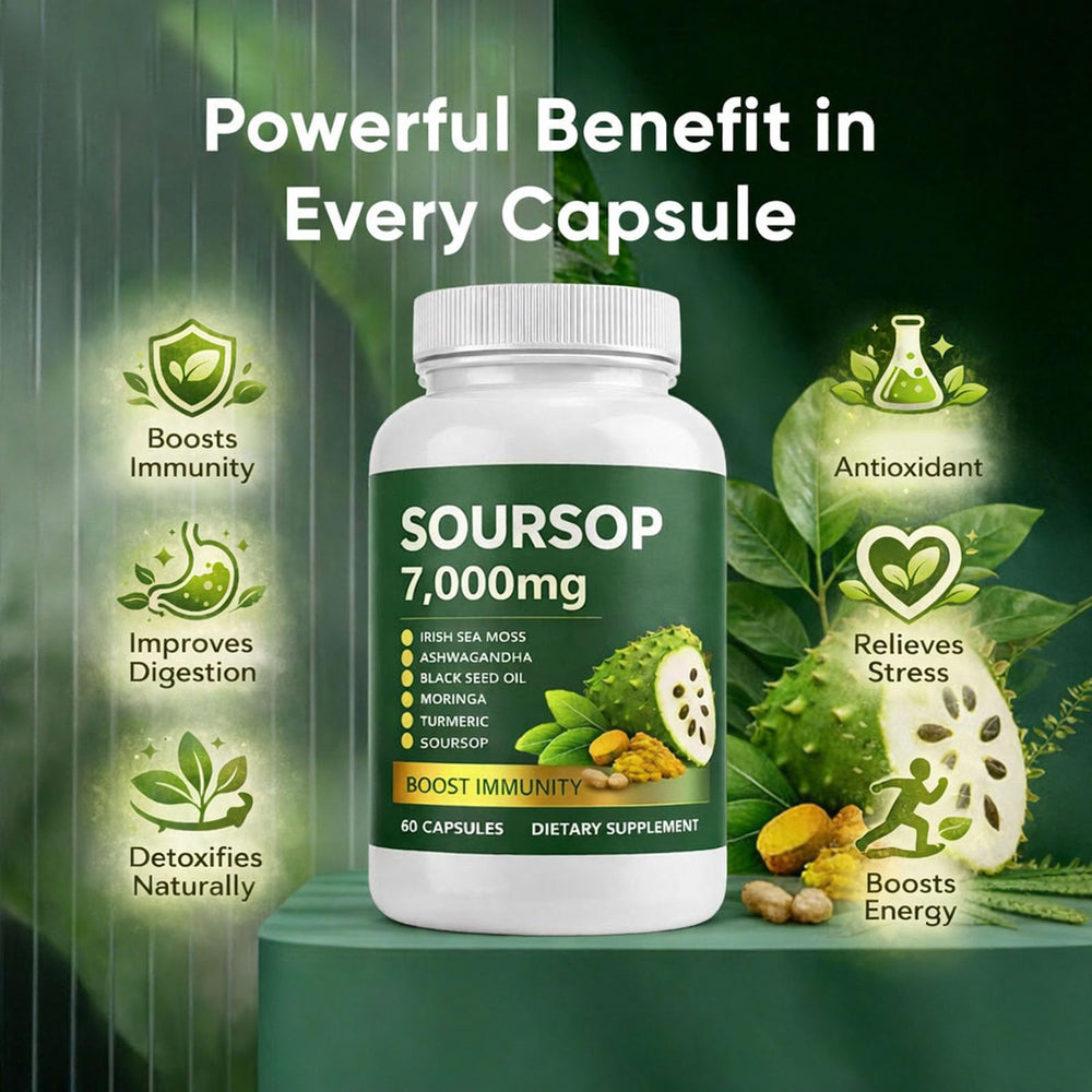 2 oz bottle of Soursop Bitters Drops showing ingredients and label