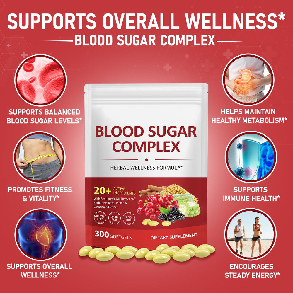 J&H Blood Sugar Complex bottle front with clear label.
