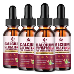 JIANKYTZ calcium citrate liquid bottle 1oz pour for easy daily bone support.