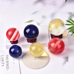 JIC Gem 7-8 cm quartz ball highlights unique texture and light