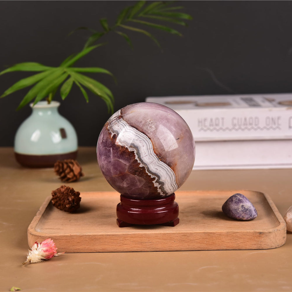 JIC Gem amethyst sphere glow for ambient meditation light