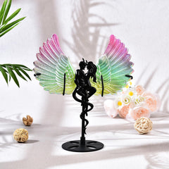 JIC Gem angel aura crystal shows rainbow shimmer for ambience