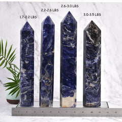 JIC Gem blue sodalite wand emphasizes logic and calm during deep focus sessions