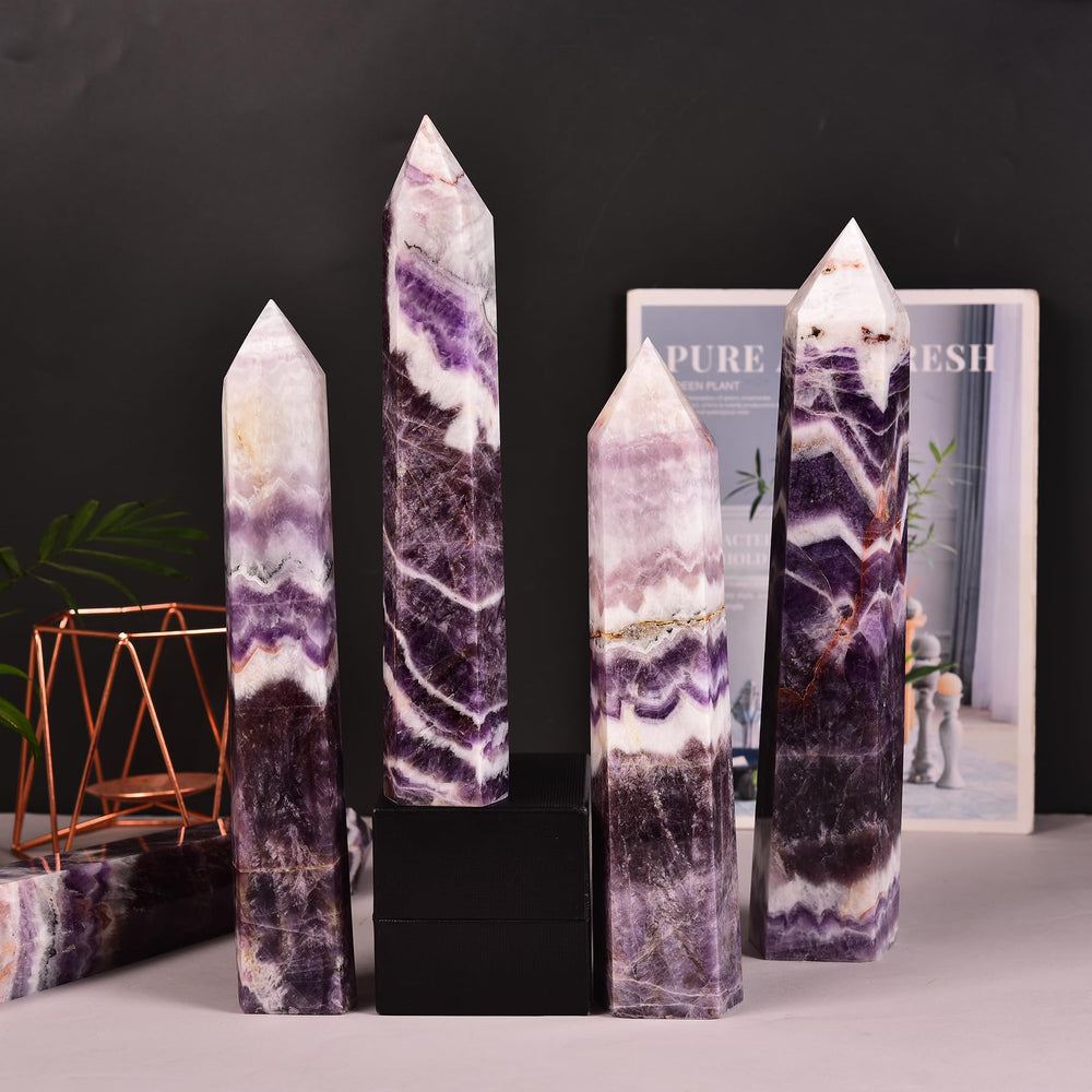 JIC Gem chevron amethyst wand gift-ready packaging for crystal lovers