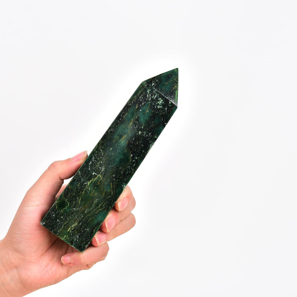 JIC Gem crystal wand for Reiki sessions and emotional balance.