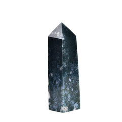 JIC Gem crystal wand tetrahedral point close-up for energy focus