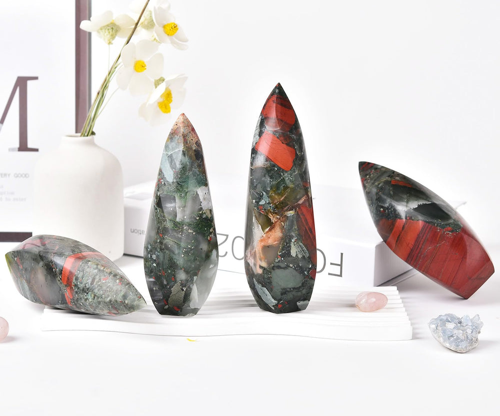 JIC Gem energy protection crystal tower adds calm ambiance to a living room.