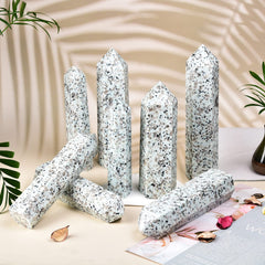 JIC Gem feng shui crystal tower enhances spatial harmony.