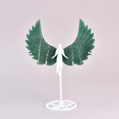 JIC Gem green aventurine angel wings figurine for tranquil decor