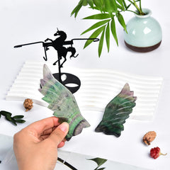 JIC Gem green fluorite wings display color variations for a bold centerpiece