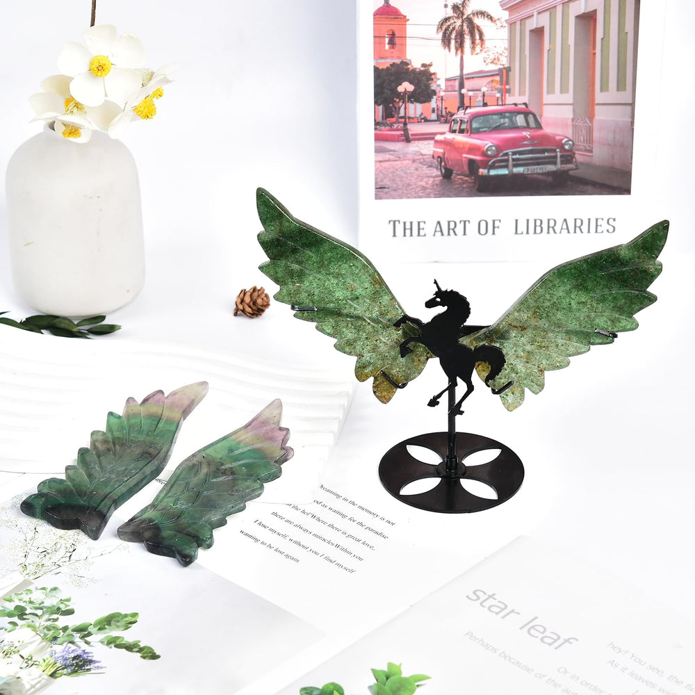 Wings on stand by JIC Gem offer secure, elegant desk or shelf display