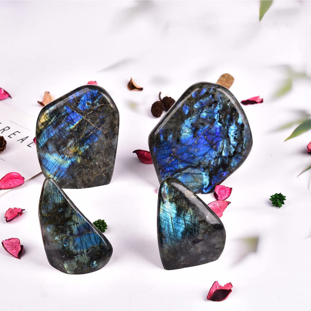 JIC Gem Labradorite palm stone gift-ready packaging for gifting.