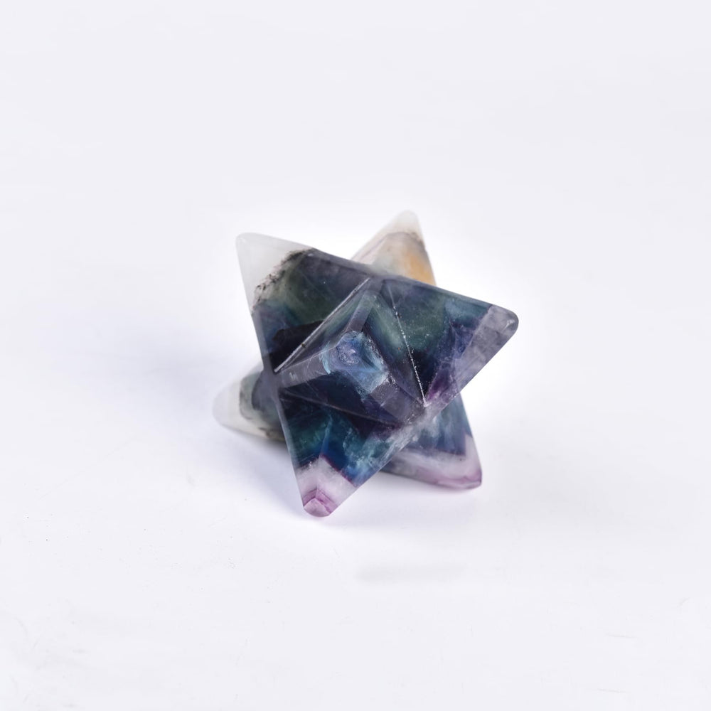 JIC Gem Merkaba 3D star crystal enhances focus during energy work.