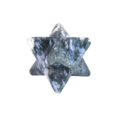 JIC Gem Moss Agate Merkaba Star 6-7 cm ready for meditation and grounding