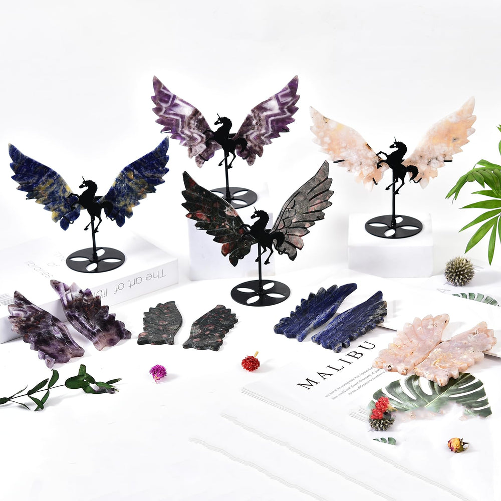 JIC Gem natural stone wings celebrate nature's beauty in any room.