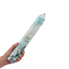 JIC Gem Phoenix Pine quartz wand for chakra balance and meditation focus