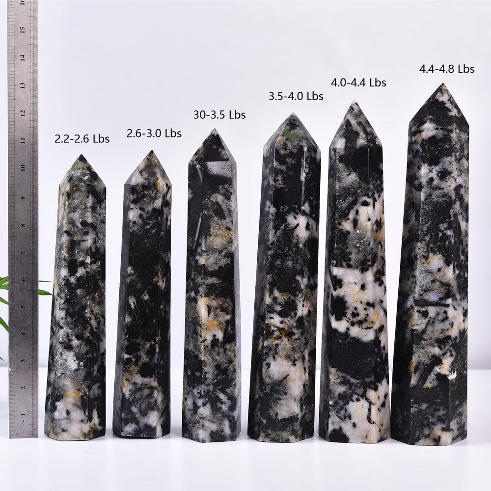 JIC Gem polished crystal wand point supports Reiki grids and spiritual practice.