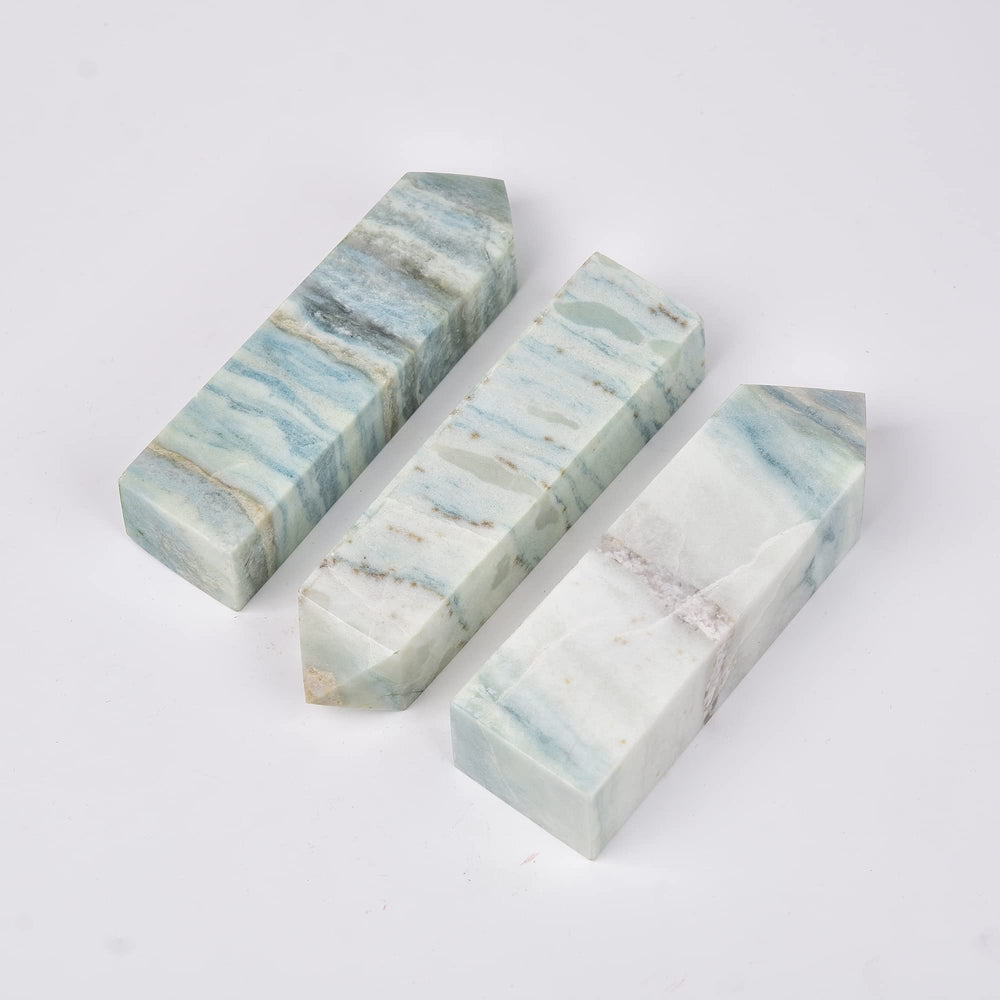 JIC Gem Reiki grid crystal tower for focused energy and mindful practice