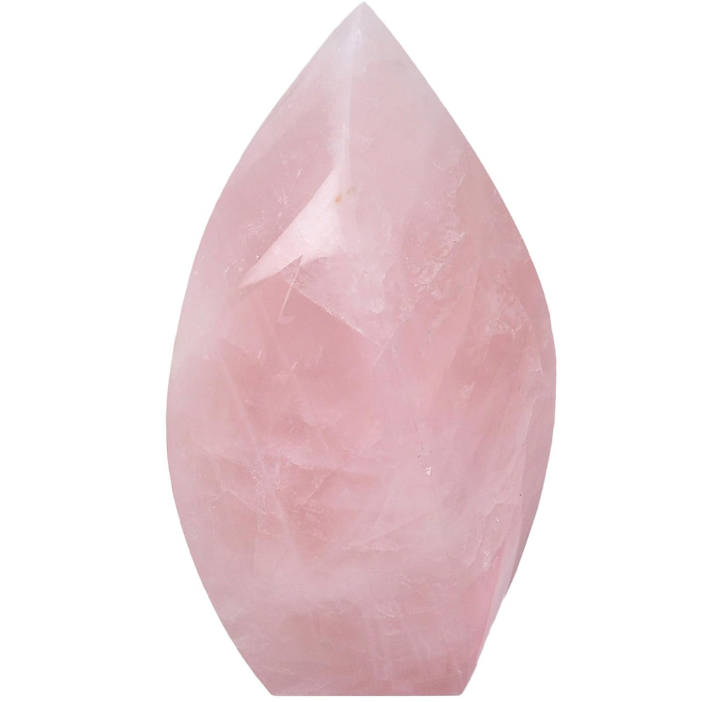 JIC Gem rose quartz obelisk tower concentrates energy for calm spaces.